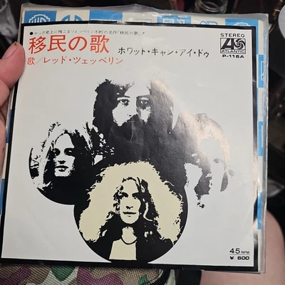 LED ZEPPELIN "IMMIGRANT SONG" "HEY,HEY WHAT CAN I DO" JAPANESE IMPORT 45/P-115A  - Image 1 of 4