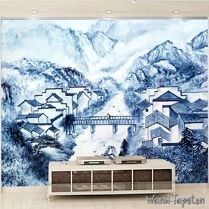 Fotomural no tejido papel pintado murales tinta estilo Jiangnan Hui edificio 7149 - Imagen 1 de 4
