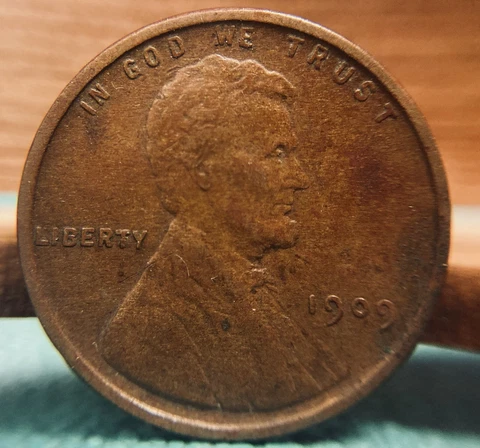 1909 VDB LINCOLN CENT WHEAT PENNY COIN 1C US Cover