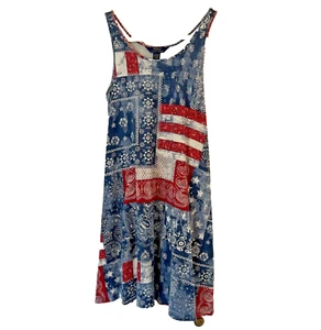 Polo Ralph Lauren Dress Girls Large Red White And Blue Flag USA Summer - Picture 1 of 6