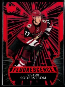 2020-21 Upper Deck Fluorescence Red Victor Soderstrom #F-24 - Picture 1 of 2