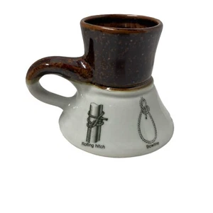 VTG Bearly Surviving Nautical Marine Boat Sailing Knots No Spill Travel Mug 70's - Picture 1 of 7