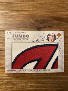 2021 President's Choice Solitaire 2.0 - 1/1 Stephen Strasburg - Jumbo Mem Worn