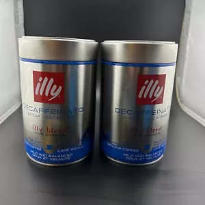 2 Pack Illy Decaffeinated Ground Espresso Coffee, Classic Medium Roast - Picture 1 of 3