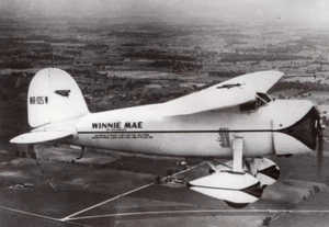 USA Aviation Lockheed Vega Winnie Mae in Flight old Photo 1933 - Foto 1 di 4