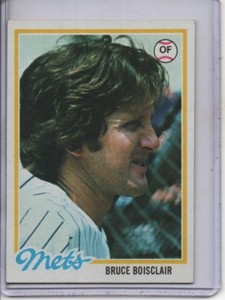 1978 TOPPS #277 BRUCE BOISCLAIR NEW YORK METS FREE SHIPPING