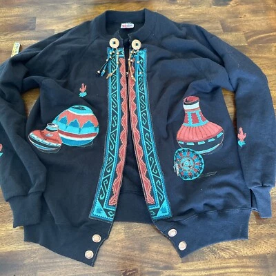 Vintage Indian Jacket large Navajo Aztec .  Work Of Art!! - Image 1 of 4