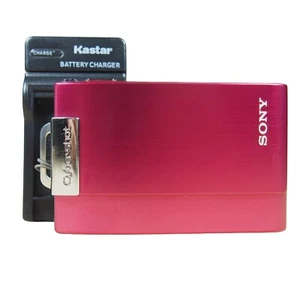 Sony Cybershot DSC-T200 8.1MP Digitalkamera Bundle Pink mit Ladegerät + Akku - Bild 1 von 9