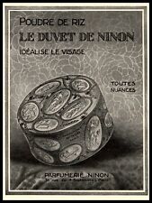 ✏ Original French Vintage Ad - NINON - Rice powder Face Beauty Perfumery  - 1926
