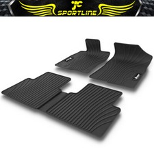 Fits 16-21 Honda Civic Floor Mats Carpets Liner All Weather 5PCS Set Latex Black