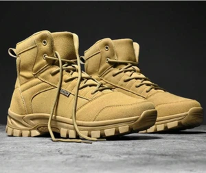 Men's Outdoor Ankle Boots Hiking Desert Boots Climbing Shoes Lace Up High Top 44 - Picture 1 of 5