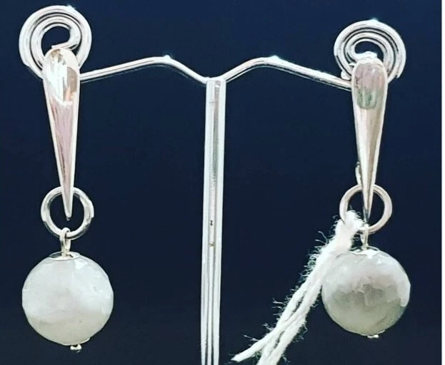 Orecchini pendenti in Quarzo Giorgio e Argento 925  - Immagine 1 di 1