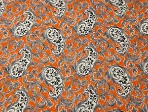 CANDELABRA Paisley Potion Orange,  Verna Mosquera Cotton Fabric FAT QUARTER - Picture 1 of 6