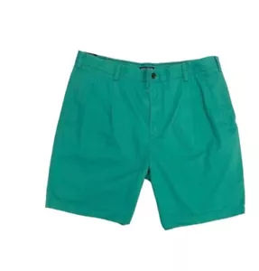 NEU Nautica klassische Passform doppelt plissierte Chinoshorts für Herren grün 40 - Bild 1 von 2