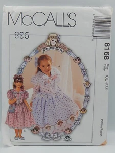 McCall's 8168 Girls' Dresses Hairbow Purse Pattern UNCUT Sizes 6-8 Dorothy Dear - Picture 1 of 2