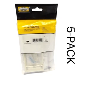 5-Pack Hubbell Kpimbzow Infine Module Bezel Office White - Picture 1 of 1