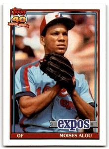 1991 Topps Baseball Card Moises Alou Montreal Expos #526