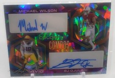 2023 Leaf Vivid Michael Wilson B.J. Ojulari combos auto Prismatic Gray #7/9