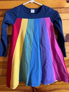 Hanna Andersson Rainbow Trapeze Dress Girls Twirl Size 120 ( 6-7 ) - Picture 1 of 3