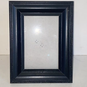 Black Wood with Decorative Beaded Edge 4x6 Photo Picture Frame - Picture 1 of 12