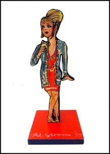Red Grooms Original Wood Sculpture Acrylic Painting Hand Signed Modern Artwork - Picture 1 of 4