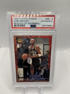 KOBE BRYANT PSA Authentic 1996 PACIFIC POWER REGENTS OF ROUNDBALL RR-6 RC