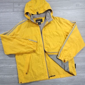 Abercrombie & Fitch Gym Issue Mens Yellow Hooded Windbreaker Jacket Size S - Picture 1 of 15