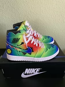 Nike Air Jordan 1 Retro OG High x J Balvin Tie Dye 2020 ✅ Worn - Size 9 - Picture 1 of 7
