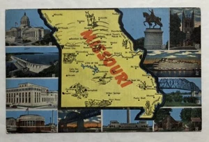 Missouri Map Postcard (M1) - Picture 1 of 2