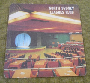 #D495.   NORTH SYDNEY  RUGBY LEAGUE CLUB  DRINK  COASTER - STAGE - Picture 1 of 2