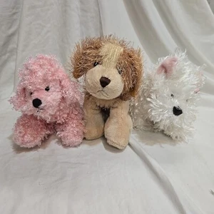 Ganz Webkinz lot of 3 Dogs Pink Poodle White Terrier Brown Cocker Spaniel Cute - Picture 1 of 9