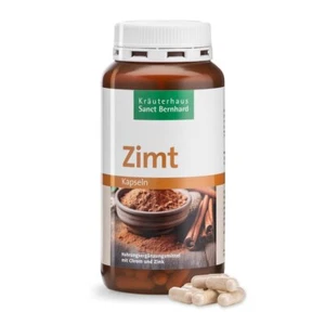 Zimt-Kapseln mit Chrom & Zink | Diabetiker geeignet | 180 Stück |  117,02€/kg - Bild 1 von 1