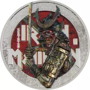 10 dólares Iron Maiden Senjutsu High Relief Islas Cook 2 oz plata PP 2022 - Imagen 1 de 8