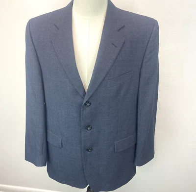 Blazer Lubiam Hombres EE. UU. 44 UE 54 Lana Azul Marino 3 Botones Italia Inglaterra Chaqueta Abrigo Deportivo Foto 1 de 4