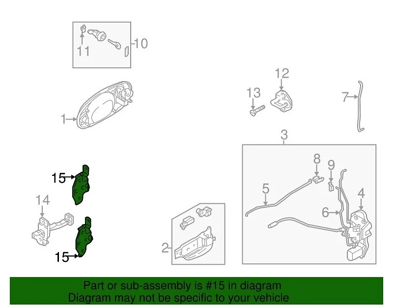 ( 1) 正品起亚 0K52Y58240 前门铰链上部或下部 LH 2002 - 2005 Sedona — 第 1/1 张图片