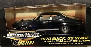 Ertl 1:18 10 Fastest Black 1970 Buick GS Stage 1 New in Box