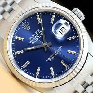 Rolex Hombre Datejust 16234 Quickset 18K Oro Blanco & Reloj de Acero + Banda - Imagen 1 de 7