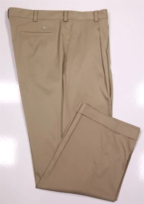 Nike Golf Hombres DriFit Tour Performance Bronceado Plisado Vestido Caqui Pantalones 38x30 Foto 1 de 4