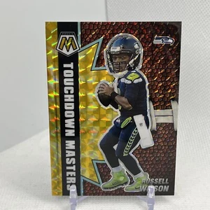 2021 Panini Mosaic RUSSELL WILSON /89 Touchdown Masters Giallo Prizm SP Broncos - Foto 1 di 6
