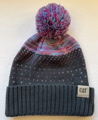 Gorro CAT Toque Invierno Sombrero Pom Talla Única Tejido Logo Acrílico Oruga Foto 1 de 4