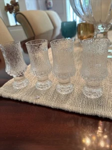 Finland iittala Ultima Thule Cordial Shot Glasses by Tapio Wirkkala Set of 4 - Picture 1 of 5