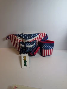 Tipsy Elves Juli 4 Bauchtasche rot weiß blau patriotisch USA mit Getränkehalter NEU - Bild 1 von 6
