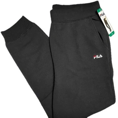 FILA Women's Jogger Fleece Side Pockets Black Size XL NWT - Image 1 of 4