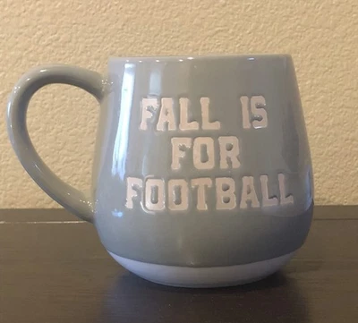 Taza de sopa de café gris de gran tamaño Robert Stanley Fall Is For Football 24 oz Foto 1 de 4