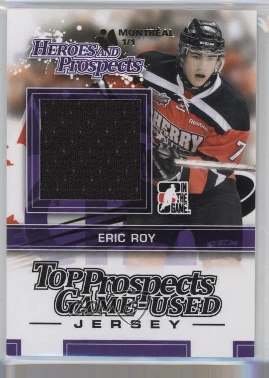 2013 ITG Heroes and Prospects Black Jersey Montreal Card Show 1/1 Eric Roy 2a8 - Image 1 of 3