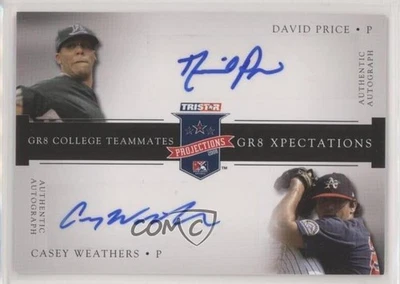 2008 PROjections GR8 Xpectations двойной черный 5/5 David Price Casey Weathers Auto - Изображение 1 из 2
