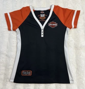 Camisa Blusa Harley-Davidson Para Mujer Talla Grande S/S Cuello en V Reiman’s HD, IL *USADA EN EXCELENTE ESTADO* - Imagen 1 de 13