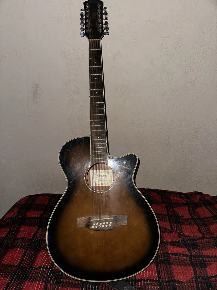 Гитара акустическая Ibanez AEG5012 12 струн, черная - Изображение 1 из 1