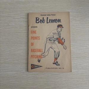 Folleto de lanzamiento de béisbol 1958 Boblemon Fine Points of 76 Sports Club petróleo gas - Imagen 1 de 2