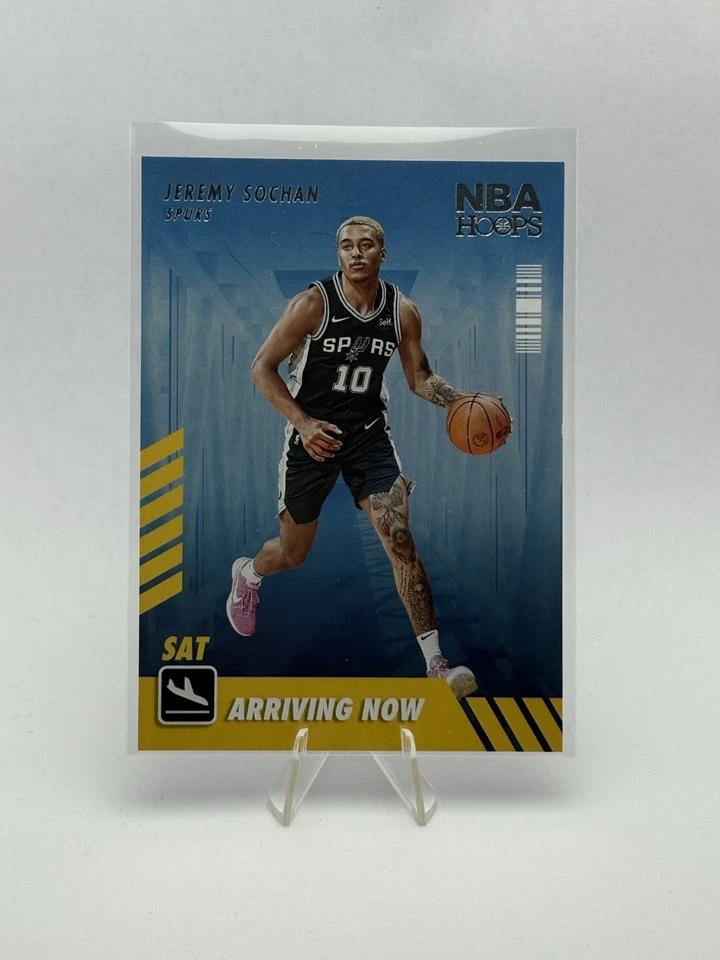 2022-23 Panini NBA Hoops Arriving Now Jeremy Sochan #9 Rookie Card RC Spurs - Image 1 of 2